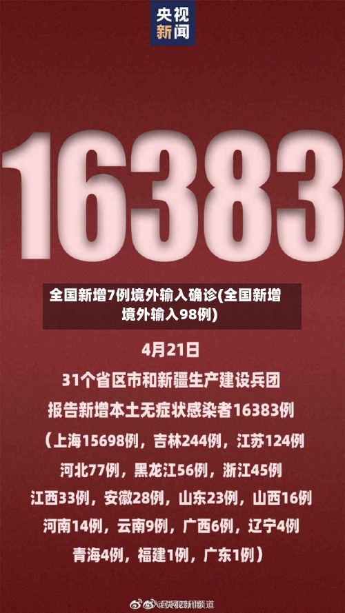 全国新增7例境外输入确诊(全国新增境外输入98例)