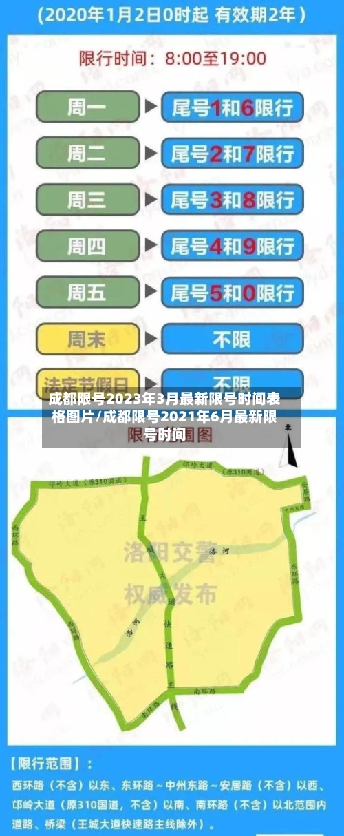 成都限号2023年3月最新限号时间表格图片/成都限号2021年6月最新限号时间