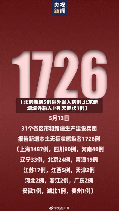 【北京新增5例境外输入病例,北京新增境外输入1例 无症状1例】