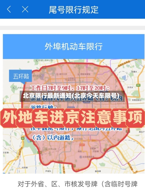北京限行最新通知(北京今天车限号)-第2张图片