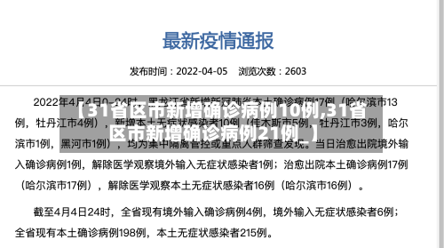 【31省区市新增确诊病例10例,31省区市新增确诊病例21例_】