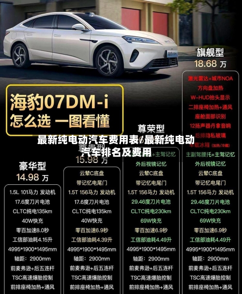 最新纯电动汽车费用表/最新纯电动汽车排名及费用
