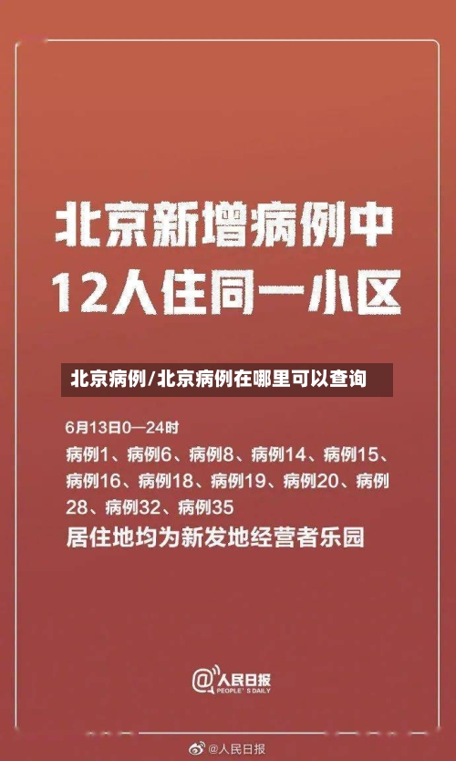 北京病例/北京病例在哪里可以查询
