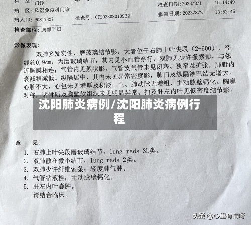 沈阳肺炎病例/沈阳肺炎病例行程