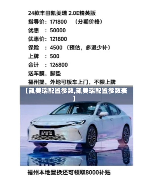 【凯美瑞配置参数,凯美瑞配置参数表】