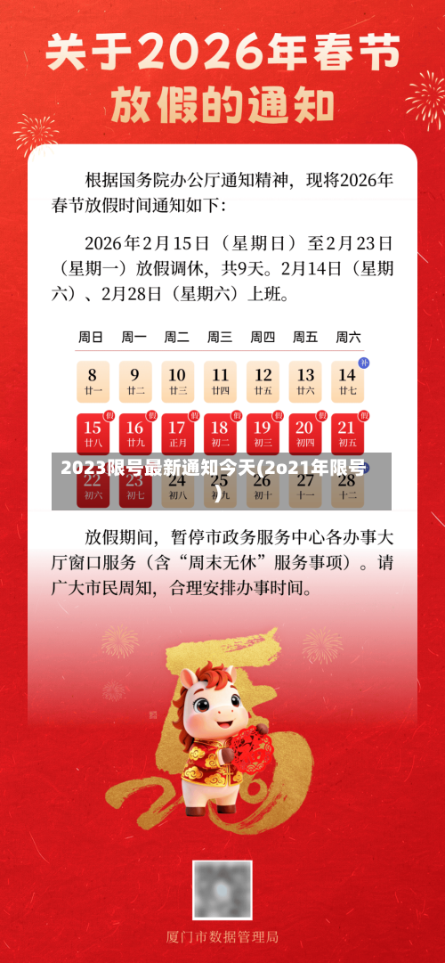 2023限号最新通知今天(2o21年限号)