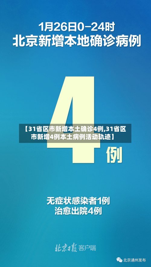 【31省区市新增本土确诊4例,31省区市新增4例本土病例活动轨迹】