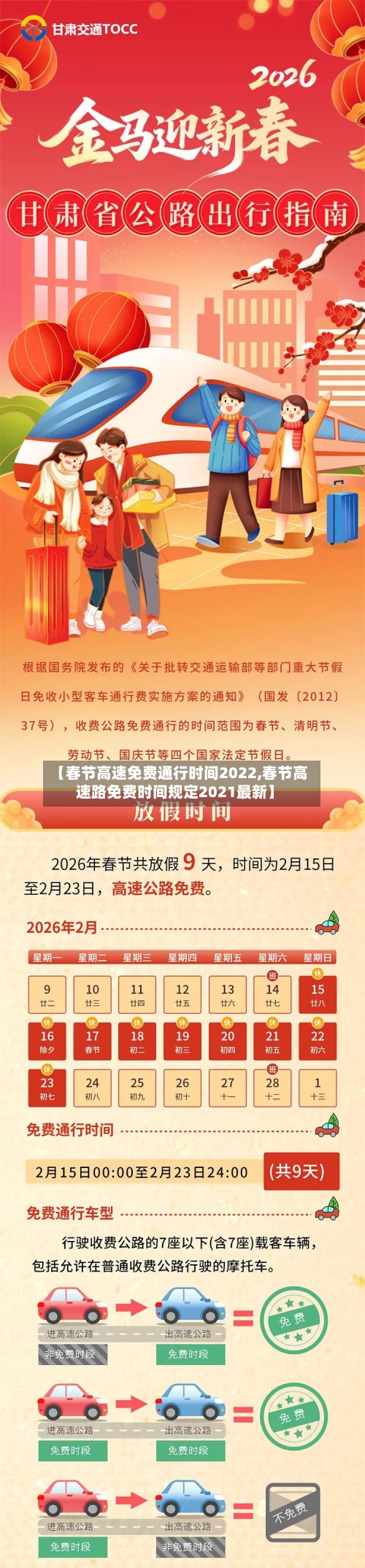 【春节高速免费通行时间2022,春节高速路免费时间规定2021最新】