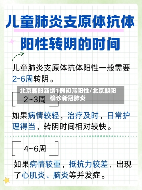 北京朝阳新增1例初筛阳性/北京朝阳确诊新冠肺炎