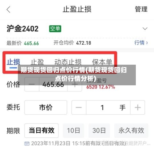 期货现货回归点价行情(期货现货回归点价行情分析)