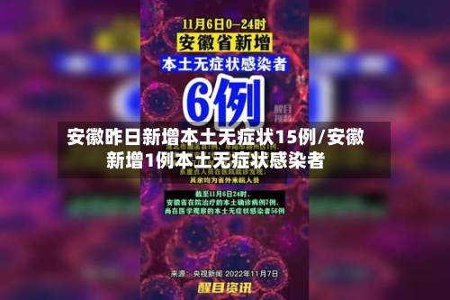 安徽昨日新增本土无症状15例/安徽新增1例本土无症状感染者