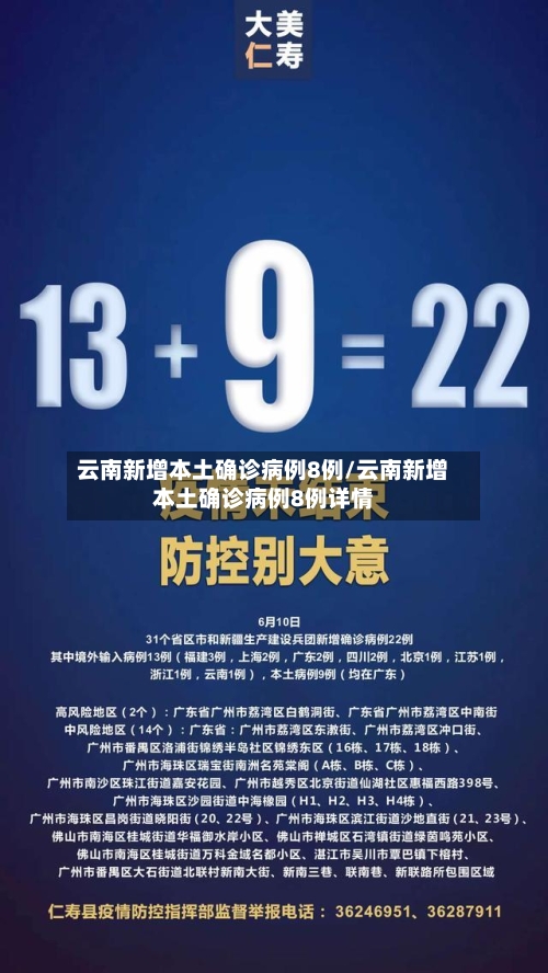 云南新增本土确诊病例8例/云南新增本土确诊病例8例详情