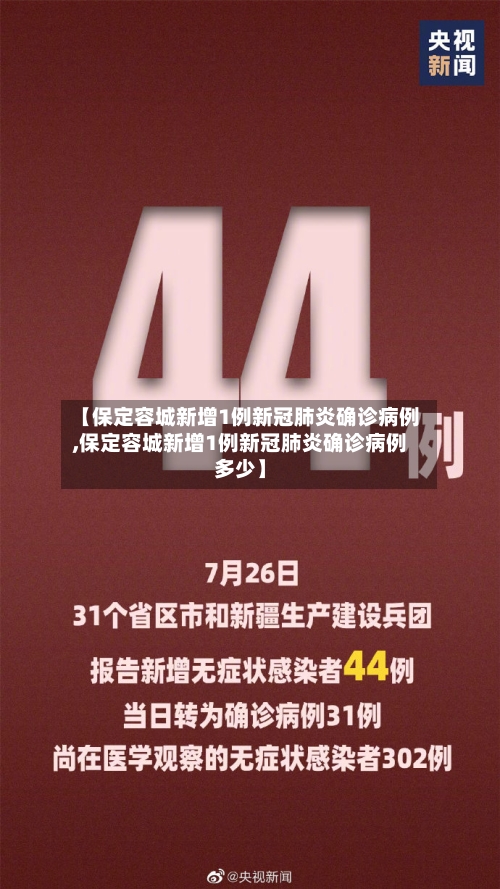 【保定容城新增1例新冠肺炎确诊病例,保定容城新增1例新冠肺炎确诊病例多少】