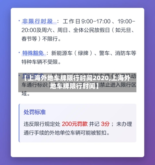 【上海外地车牌限行时间2020,上海外地车牌限行时间】