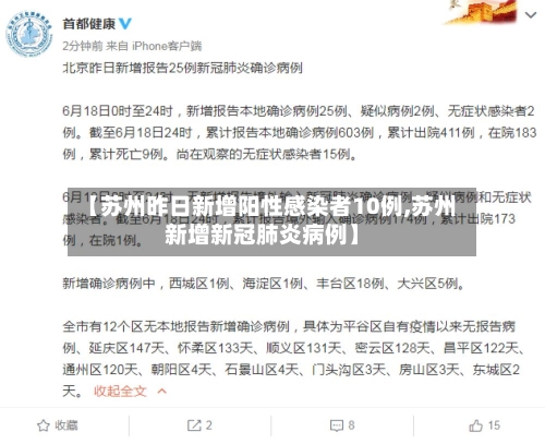 【苏州昨日新增阳性感染者10例,苏州新增新冠肺炎病例】