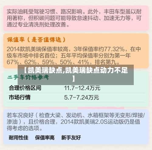【凯美瑞缺点,凯美瑞缺点动力不足】