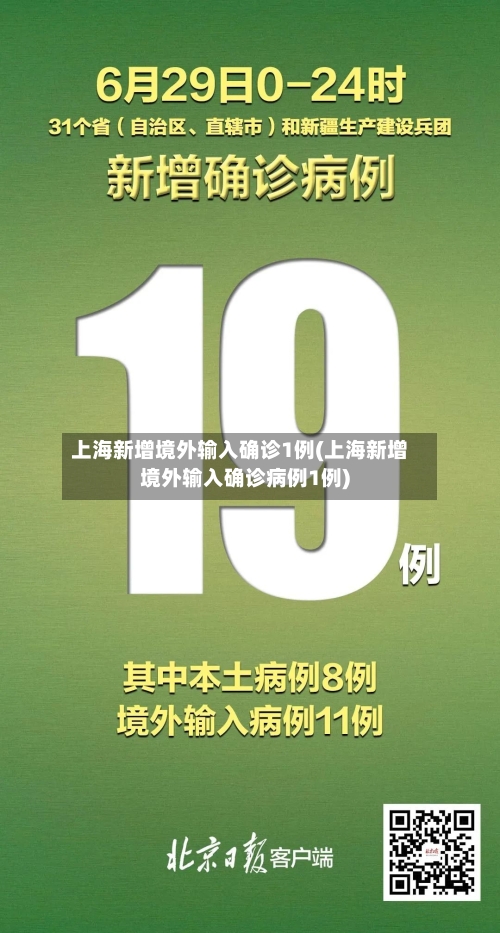 上海新增境外输入确诊1例(上海新增境外输入确诊病例1例)