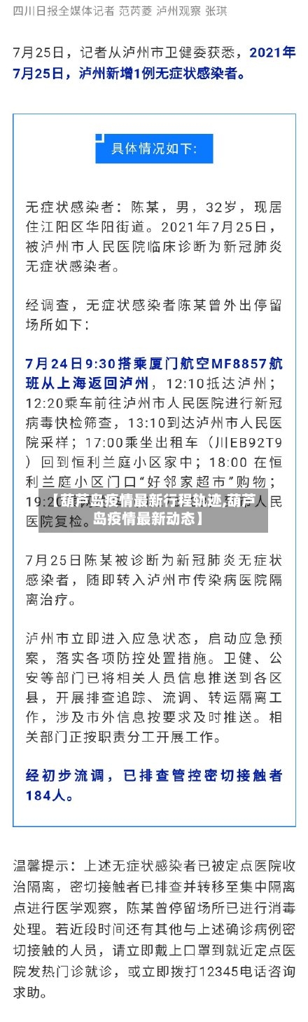 【葫芦岛疫情最新行程轨迹,葫芦岛疫情最新动态】