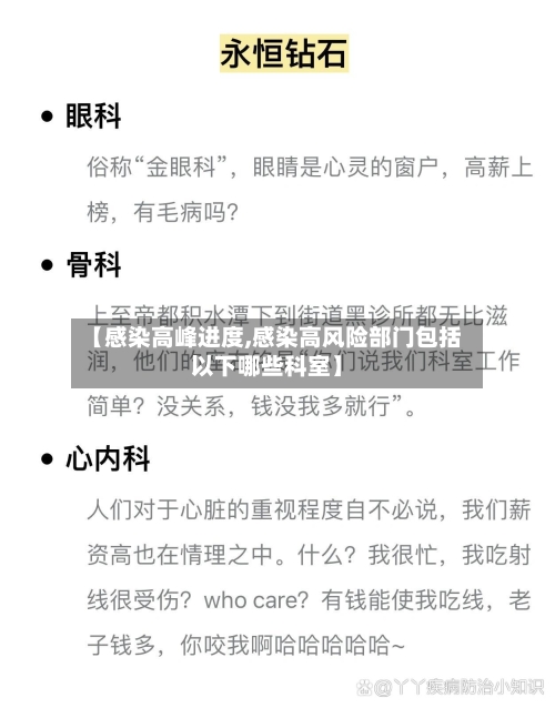 【感染高峰进度,感染高风险部门包括以下哪些科室】