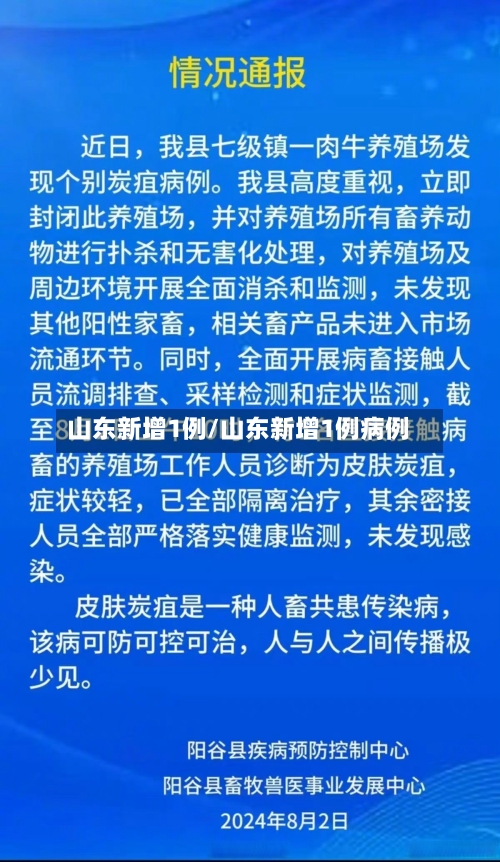 山东新增1例/山东新增1例病例