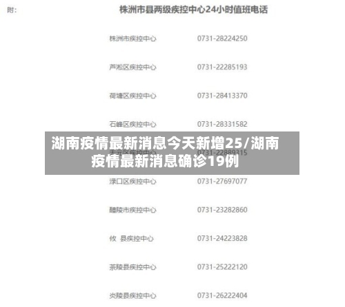 湖南疫情最新消息今天新增25/湖南疫情最新消息确诊19例
