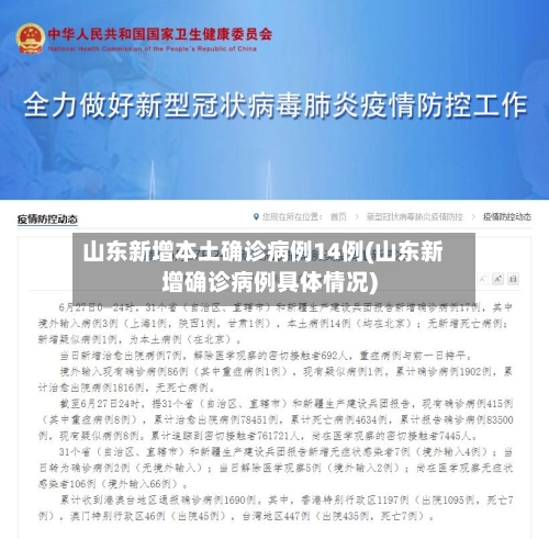 山东新增本土确诊病例14例(山东新增确诊病例具体情况)-第1张图片