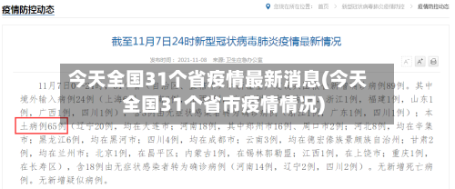今天全国31个省疫情最新消息(今天全国31个省市疫情情况)