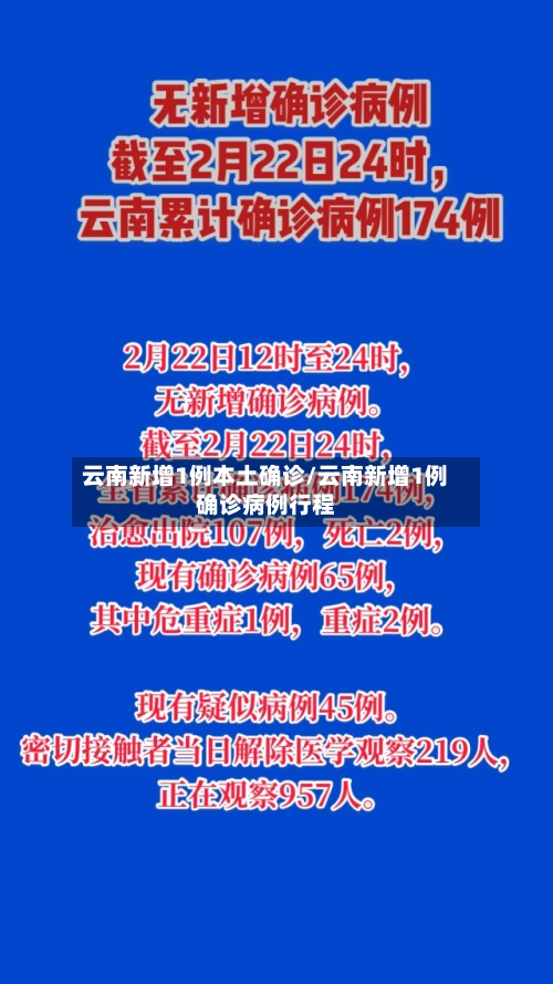 云南新增1例本土确诊/云南新增1例确诊病例行程