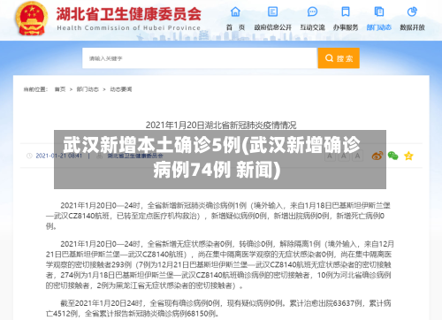 武汉新增本土确诊5例(武汉新增确诊病例74例 新闻)