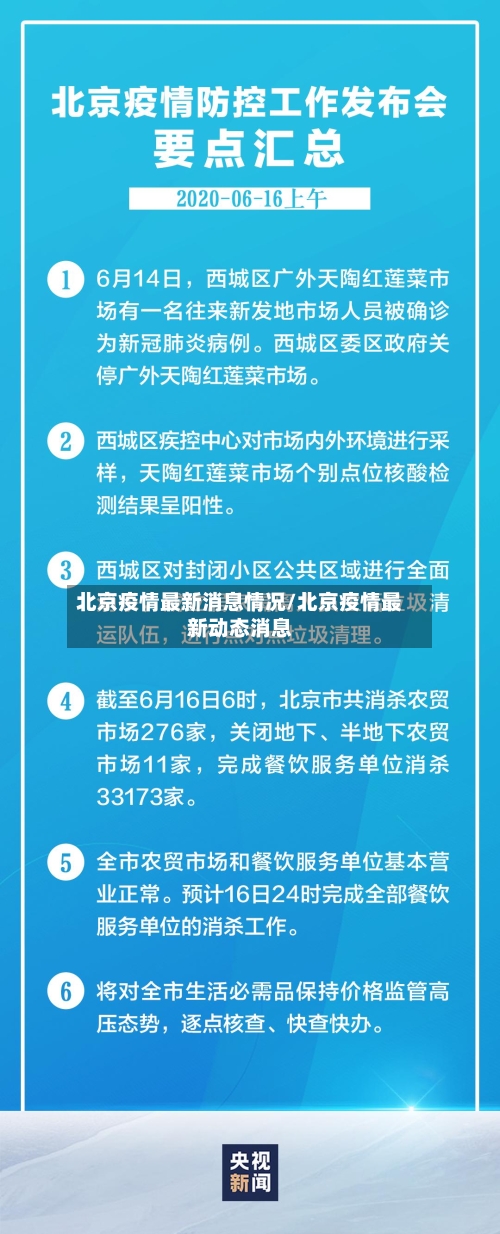 北京疫情最新消息情况/北京疫情最新动态消息