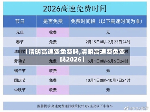 【清明高速费免费吗,清明高速费免费吗2026】