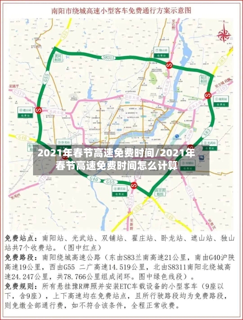 2021年春节高速免费时间/2021年春节高速免费时间怎么计算
